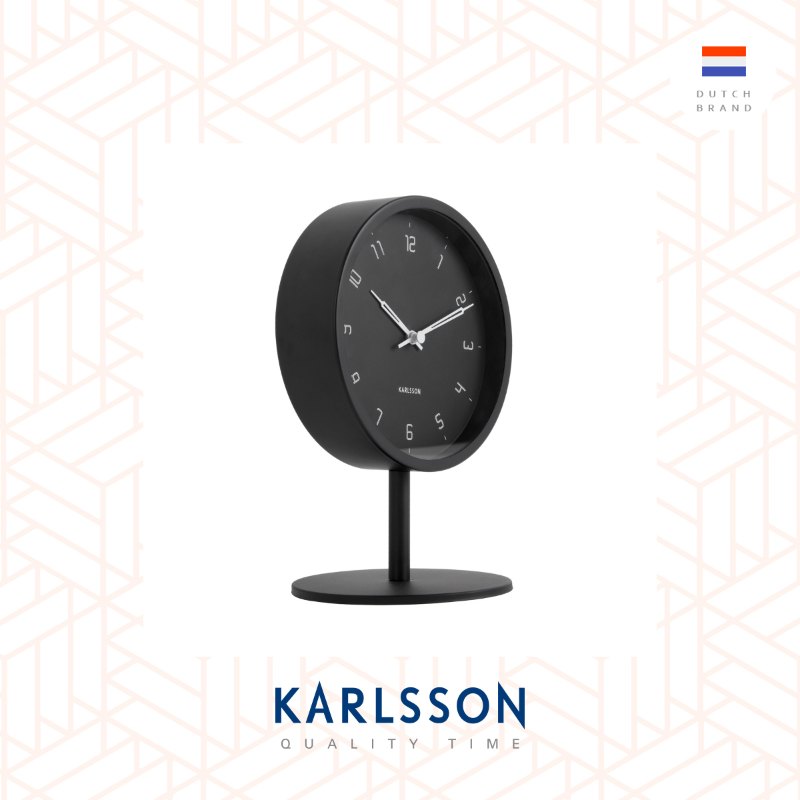 Karlsson, Table clock Stark matt black, design by Boxtel  Buijs