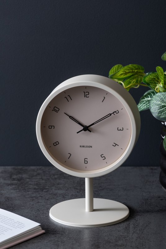 Karlsson, Table clock Stark matt warm grey, design by Boxtel  Buijs