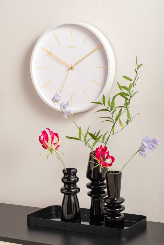 Karlsson, Wall clock 35cm Belle Numbers white, design by Design Armando Breeveld