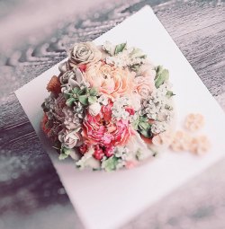 韓式唧花蛋糕  花藝創作蛋糕