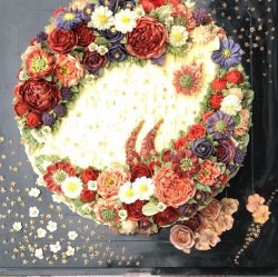 豐富多彩花藝生日蛋 糕韓式唧花蛋糕