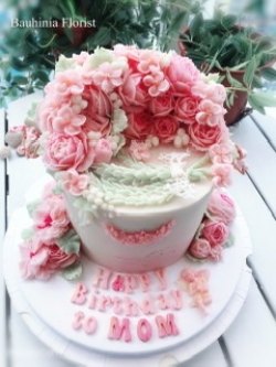花藝❤️蛋糕 韓式唧花蛋糕