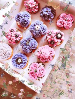 豆蓉花藝杯子蛋糕  韓式唧花蛋糕
