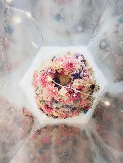 粉彩畫 三層結婚蛋糕 韓式唧花蛋糕