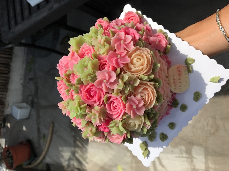 韓式唧花蛋糕 親愛的 祝你生日快樂