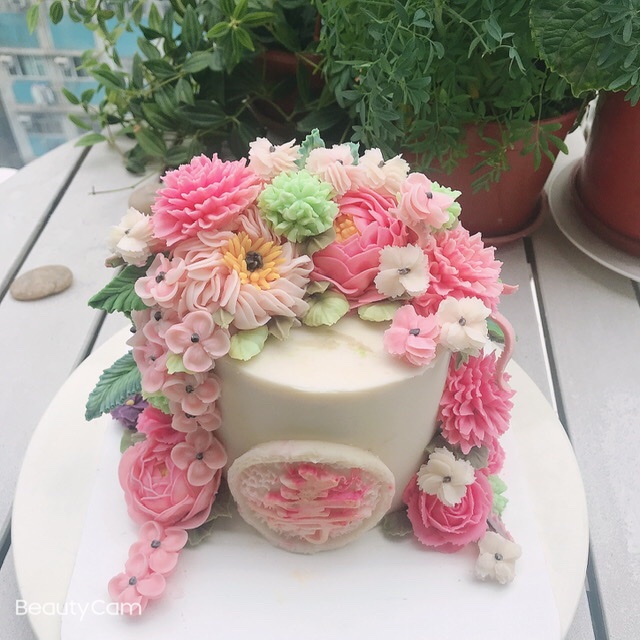 花藝生日蛋糕