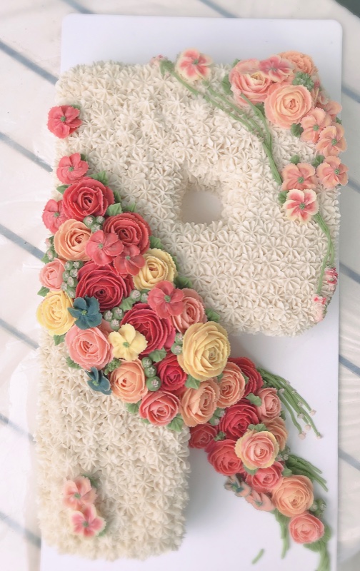 網紅字母蛋糕 韓式唧花蛋糕