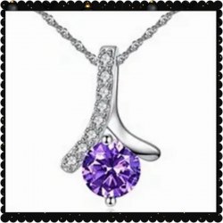 高貴精緻吊鐘式紫水晶頸鏈《優惠價出售 *包平郵*》(型號：JP-NL-0028)