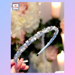 精緻耀眼法式復古藍色水晶髮箍《附送精美*紐扣絨布袋*一個 ※ 送完即止 ※》(型號：JS-HB-04)【 ※長期優惠 9折, 第二件 85折, 第三件開始一律8折※ 《包順豐運費》】