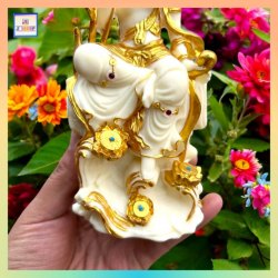 象牙果描金踩蓮觀音佛像【禮盒裝】《附送*淨佛布* 一條》(型號：JS-BS-1)【*優惠價*直接出售，不設折扣優惠】不設郵寄, 可用順豐到付《購買滿 500元或以上 包順豐》