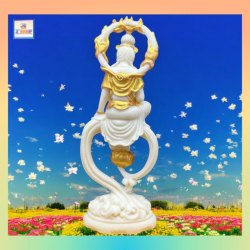象牙果描金持經自在觀音佛像【禮盒裝】《附送*淨佛布* 一條“送完即止”》*有實物短片介紹* (型號：JS-BS-5)【*優惠價*直接出售，不設折扣優惠】不設郵寄, 可用順豐到付《購買滿 500元或以上 包順豐》