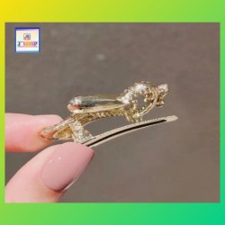 閃耀可愛水晶兔鴨咀夾《附送精美*紐扣絨布袋*一個 ※ 送完即止 ※》(型號：JS-H-09)【長期優惠 9折※一次過購買兩件 85折, 一次過購買三件或以上一律8折※ 包順豐運費】