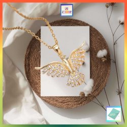 時尚獨特鳳凰展翅鋯石吊咀連頸鏈《附送精美*紐扣絨布袋*一個 ※ 送完即止 ※》(型號：JS-N-151)【長期優惠 9折※一次過購買兩件 85折, 一次過購買三件或以上一律8折※ 包順豐運費】