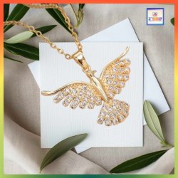 時尚獨特鳳凰展翅鋯石吊咀連頸鏈《附送精美*紐扣絨布袋*一個 ※ 送完即止 ※》(型號：JS-N-151)【長期優惠 9折※一次過購買兩件 85折, 一次過購買三件或以上一律8折※ 包順豐運費】