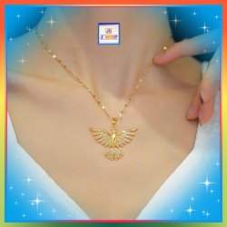 時尚獨特鳳凰展翅鋯石吊咀連頸鏈《附送精美*紐扣絨布袋*一個 ※ 送完即止 ※》(型號：JS-N-151)【長期優惠 9折※一次過購買兩件 85折, 一次過購買三件或以上一律8折※ 包順豐運費】