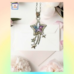 【自家配搭-優惠價】星星鋯石頸鏈《附送精美*紐扣絨布袋*一個 ※ 送完即止 ※》(型號：JS-HMN-01)【 ※以優惠價出售, 不再設任何折扣※ 《只包順豐運費》】