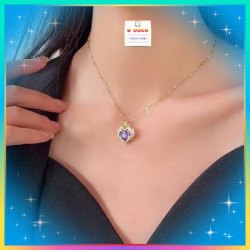 設計獨特海洋之心炫彩心形水晶吊咀連頸鏈 *頸鏈可自由更換*《附送精美*紐扣絨布袋*一個 ※ 送完即止 ※》(型號：JS-N-177)【長期優惠 9折※一次過購買兩件 85折, 一次過購買三件或以上一律8折※ 包順豐運費】