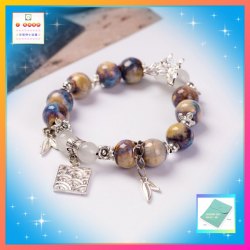 民族色彩陶瓷珠蝴蝶手鏈《附送精美*紐扣絨布袋*一個》(型號：JS-B-18)【 長期優惠 9折※一次過購買兩件 85折, 一次過購買三件或以上一律8折※ 《包順豐運費》】