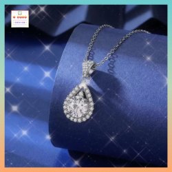 璀璨閃耀水滴鋯石吊咀連頸鏈 *頸鏈可自由更換*《附送精美*紐扣絨布袋*一個 ※ 送完即止 ※》(型號：JS-N-183)【長期優惠 9折※一次過購買兩件 85折, 一次過購買三件或以上一律8折※ 包順豐運費】