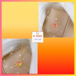 別緻可愛樹脂炫彩螃蟹水鑽吊咀連頸鏈 *頸鏈可自由更換*《附送精美*紐扣絨布袋*一個 ※ 送完即止 ※》(型號：JS-N-187)【長期優惠 9折※一次過購買兩件 85折, 一次過購買三件或以上一律8折※ 包順豐運費】