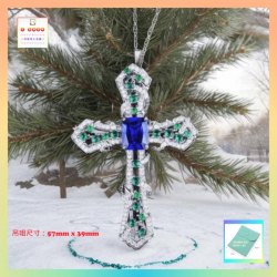 獨特華麗水晶十字架吊咀連頸鏈 *頸鏈可自由更換* 【注意：尺寸偏大*男士較合適*】《附送精美*紐扣絨布袋*一個 ※ 送完即止 ※》(型號：JS-CRN-31)【長期優惠 9折※一次過購買兩件 85折, 一次過購買三件或以上一律8折※ 包順豐運費】