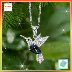 晶瑩可愛小鳥鋯石吊咀連頸鏈 *頸鏈可自由更換*《附送精美*紐扣絨布袋*一個 ※ 送完即止 ※》(型號：JS-N-200)【長期優惠 9折※一次過購買兩件 85折, 一次過購買三件或以上一律8折※ 包順豐運費】