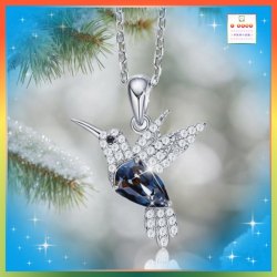 晶瑩可愛小鳥鋯石吊咀連頸鏈 *頸鏈可自由更換*《附送精美*紐扣絨布袋*一個 ※ 送完即止 ※》(型號：JS-N-200)【長期優惠 9折※一次過購買兩件 85折, 一次過購買三件或以上一律8折※ 包順豐運費】