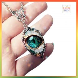 時尚色彩超強立體感惡魔之眼頸鏈【男女也合穿戴】(型號：JS-NN-26)《附送精美*紐扣絨布袋* ※ 送完即止 ※》【 ※長期優惠 9折, 第二件 85折, 第三件開始一律8折※ 《包順豐運費》】