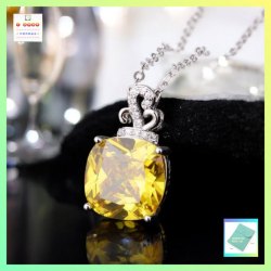 高貴閃亮黃水晶吊咀連頸鏈 *頸鏈可自由更換*《附送精美*紐扣絨布袋*一個 ※ 送完即止 ※》(型號：JS-N-209)【長期優惠 9折※一次過購買兩件 85折, 一次過購買三件或以上一律8折※包順豐運費】