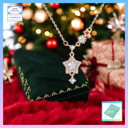 簡約精緻星光閃閃五角星鋯石頸鏈《附送精美*紐扣絨布袋*一個 ※ 送完即止 ※》(型號：JS-N-226)【長期優惠 9折※一次過購買兩件 85折, 一次過購買三件或以上一律8折※包順豐運費】