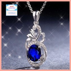 高貴獨特氣質優雅藍水晶頸鏈 *頸鏈可自由更換*《附送精美*紐扣絨布袋*一個 ※ 送完即止 ※》(型號：JS-N-231)【長期優惠 9折※一次過購買兩件 85折, 一次過購買三件或以上一律8折※包順豐運費】