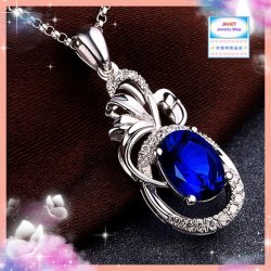 高貴獨特氣質優雅藍水晶頸鏈 *頸鏈可自由更換*《附送精美*紐扣絨布袋*一個 ※ 送完即止 ※》(型號：JS-N-231)【長期優惠 9折※一次過購買兩件 85折, 一次過購買三件或以上一律8折※包順豐運費】