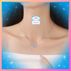 小巧精緻葫蘆形仿月亮石鋯石頸鏈《附送精美*紐扣絨布袋*一個 ※ 送完即止 ※》(型號：JS-N-238)【長期優惠 9折※一次過購買兩件 85折, 一次過購買三件或以上一律8折※包順豐運費】