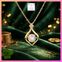 ※優惠價格 *不設折扣*《包順豐運費》※ 高雅大方仿珍珠鋯石吊咀連頸鏈 *頸鏈可自由更換*《 *精美禮盒* 加購價 每個 5元 》(型號：JS-N-SO-3)