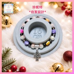 【自家設計】設計清新自然天然貝殼糖果珠水晶十字架手鏈《附送精美*禮盒及手挽袋*一個 ※包順豐運費※》(型號：JS-HDB-46)【長期優惠 9折, 第二件 85折, 第三件開始一律8折】