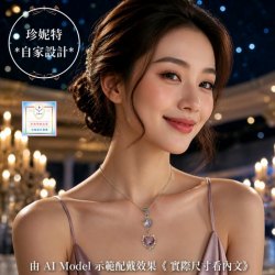 【珍妮特】自家設計｜夢幻水晶鋯石吊墜連頸鏈 JS-HDN-25