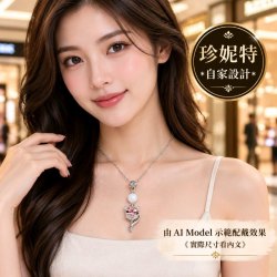 【珍妮特】自家設計｜粉紅切面水晶狐狸吊墜連頸鏈 JS-HDN-29