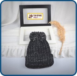 韓版混色卷邊大毛球加厚保暖毛線帽針織帽子【會員減5元】(型號:JP-SP-0521) 郵寄加 7.5元 或用 順豐到付