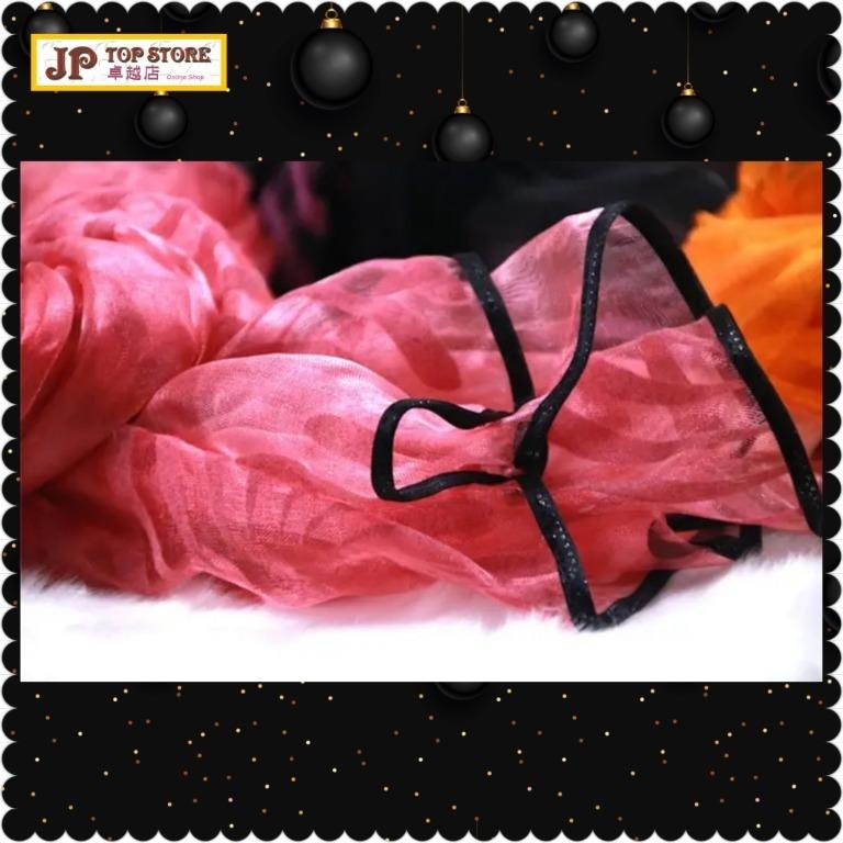 時尚優雅薄款包邊粉紅色絲巾《卡其色》【優惠價出售】(型號 : JP-GS-0015) 郵寄加 5.2元 或用 順豐到付
