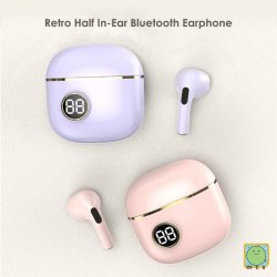 Retro Half In-Ear Bluetooth 5.2 Earphone 藍芽耳機