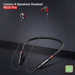 Lenovo HE05 Pro Wireless Stereo 4 Speakers Neckband Waterproof Headset 藍芽耳機