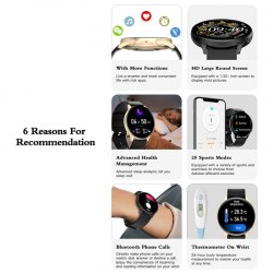 Simple Style Full Circle Smart Watch MX15 智能手錶