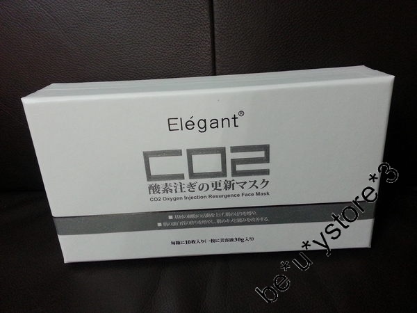日本 Elegant H2O CO2注氧更新面膜((H2O CO2 Oxygen Injection Gel mask) 30G, 10PCS/BOX