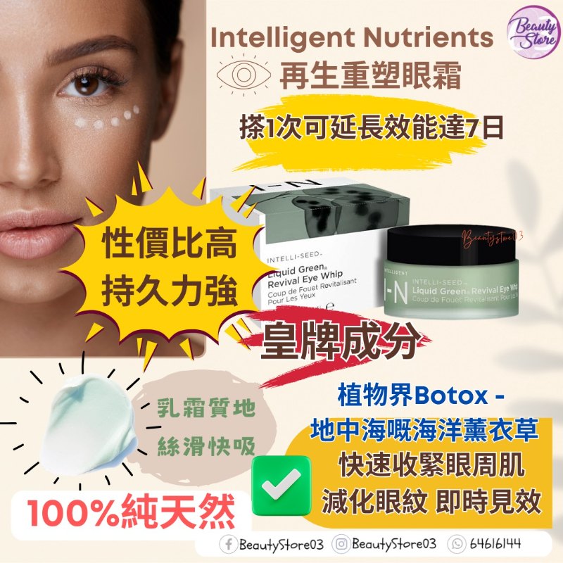 美國 Intelligent Nutrients- INTELLI-SEED Liquid Green Revival Eye Whip 15g