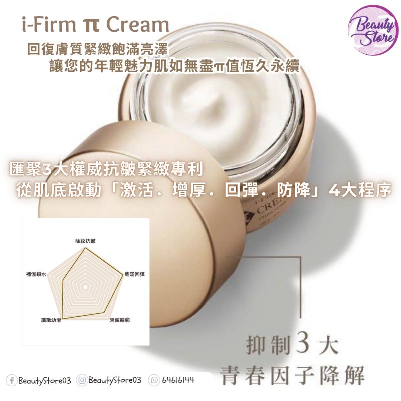 美國 i-Firm π Cream 金鑽細胞記憶霜 50ml 美國 i-Firm π Cream 金鑽細胞記憶霜 50ml