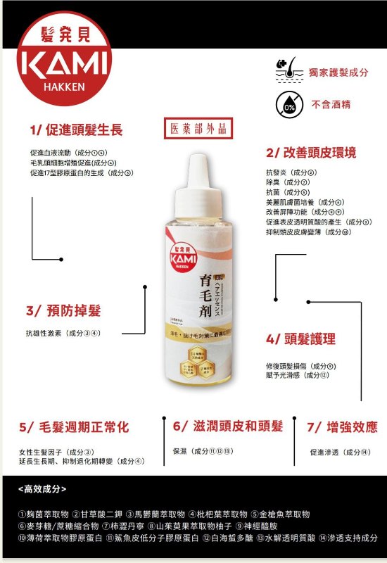 日本Saiseico KAMI HAKKEN 育髮精華 100ml 日本Saiseico KAMI HAKKEN 育髮精華 100ml