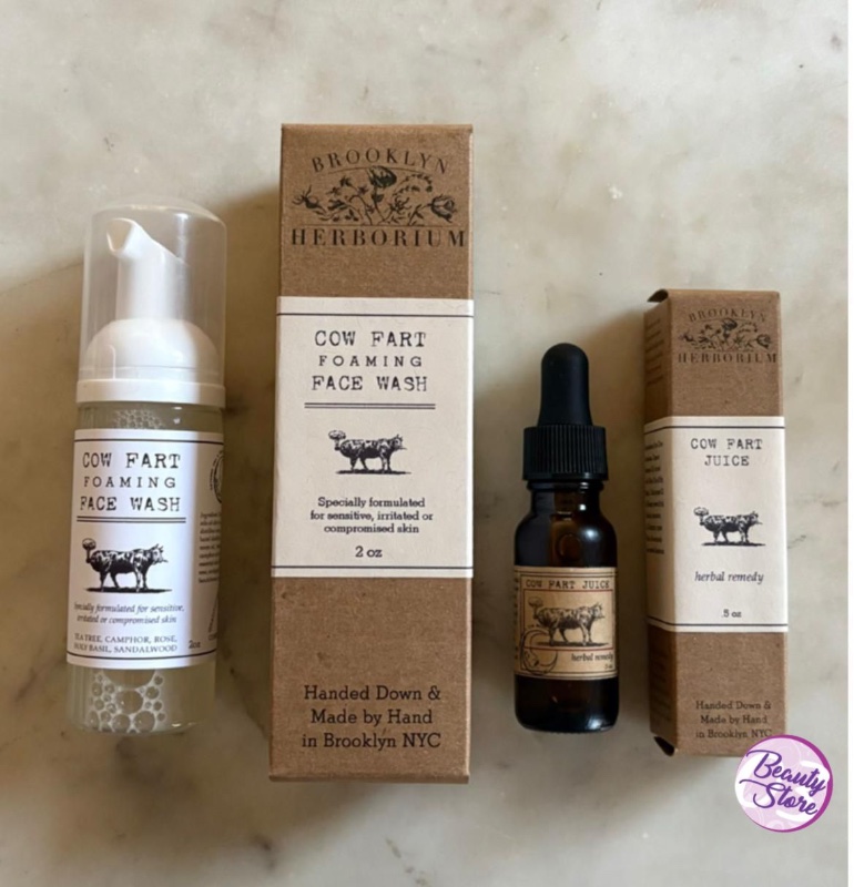 美國 Brooklyn Herborium 牛屁潔面泡沫＋牛屁油15ml 套裝
