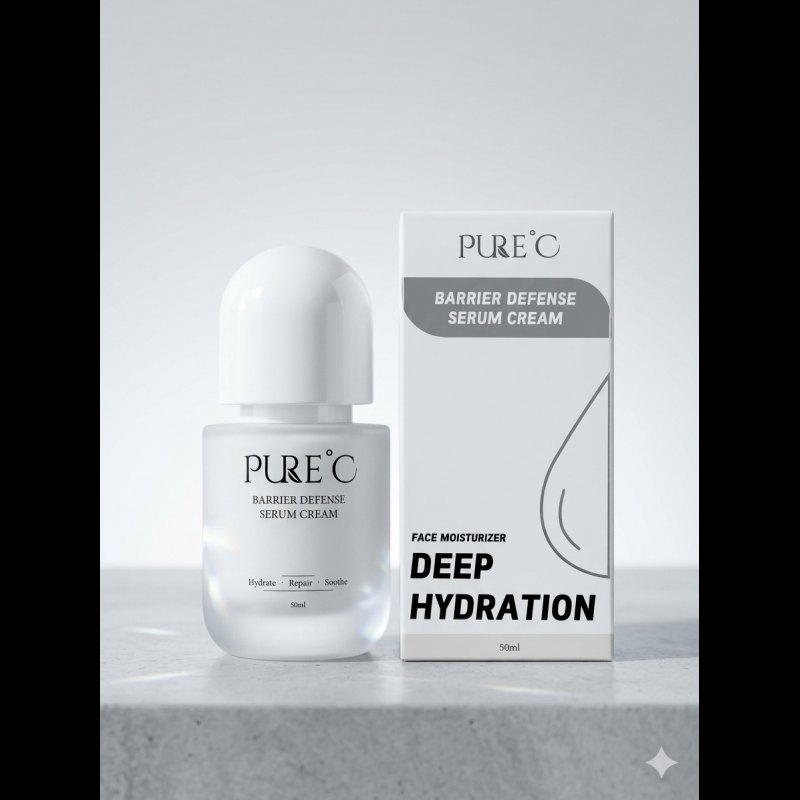 Pure C 屏障鎖水修復精華霜 Barrier Defense Serum Cream 50ml Pure C 屏障鎖水修復精華霜 Barrier Defense Serum Cream 50ml