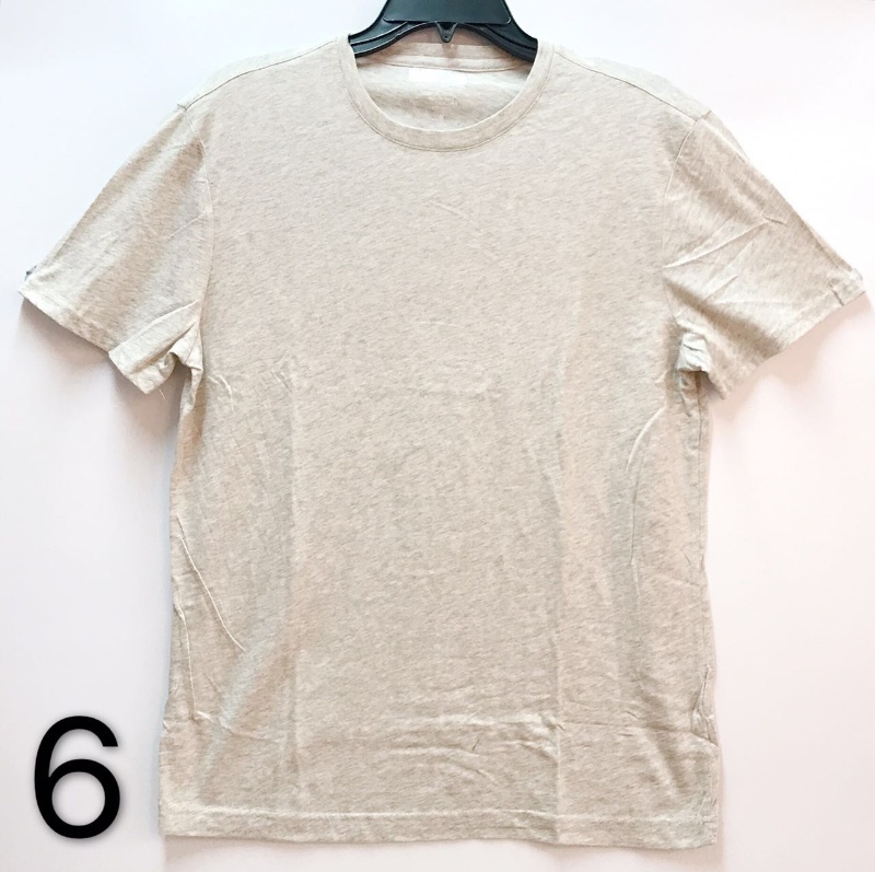 優質洗圓領T恤——燕麥白色