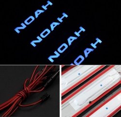 2014+  NOAH 80系LED不鏽鋼門檻 (現貨)